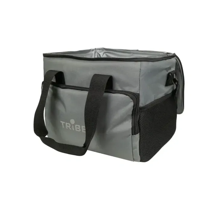 Термосумка Tribe Cooler 15 л, серая, сумка-холодильник для еды, пикника и пляжа с плечевым ремнем и карманами