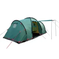 Палатка Tramp Brest 6 (V2) Green: 6-местная, двухкомнатная, кемпинговая, с тамбуром, ветрозащитная
