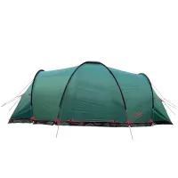 Палатка Tramp Brest 6 (V2) Green: 6-местная, двухкомнатная, кемпинговая, с тамбуром, ветрозащитная