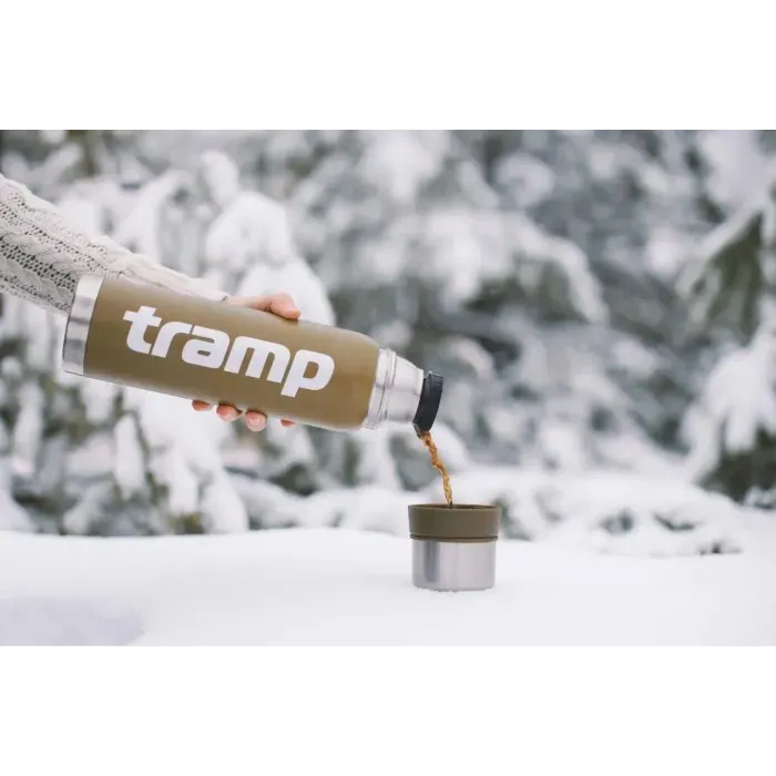 Термос Tramp Expedition 0.9л черный: туристический, с пожизненной гарантией, нержавейка, для напитков