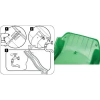 Дитяча гірка пластикова 2.2м Салатова HDPE, для дачі та дому, до 70кг