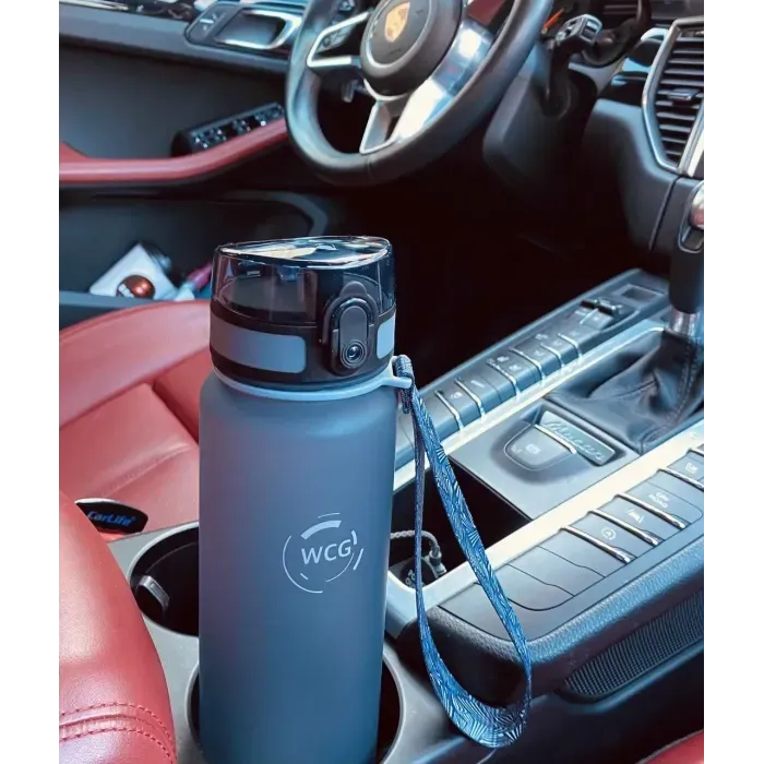 Фляга для воды WCG 1л Tritan BPA Free - спортивная бутылка для фитнеса, путешествий, прогулок (красная)