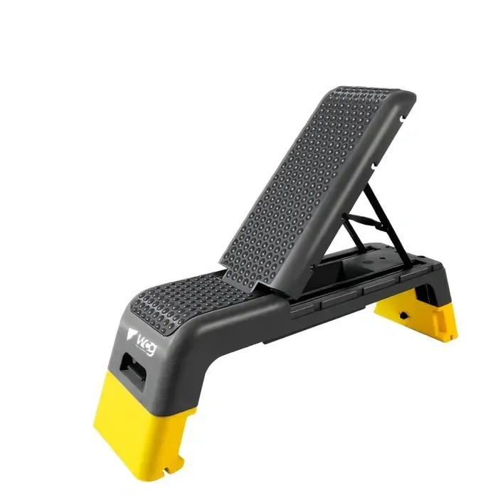 Степ-платформа WCG Pro 2в1 з регулюванням + еспандери: для фітнесу та дому (до 180 кг)