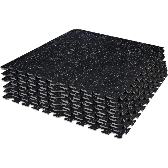Мат-пазл DualMat 60x60x1,2 см (4 шт) EPDM+EVA для спортзала. Защитное покрытие