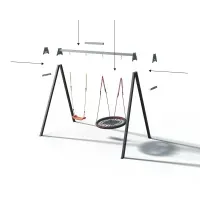Комплект! Каркас для дитячих гойдалок WCG 2 Elite Play Frame + Гойдалка гніздо Elips + пластикові гойдалки