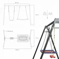 Комплект! Каркас для дитячих гойдалок WCG 2 Elite Play Frame + Гойдалка гніздо Elips + пластикові гойдалки