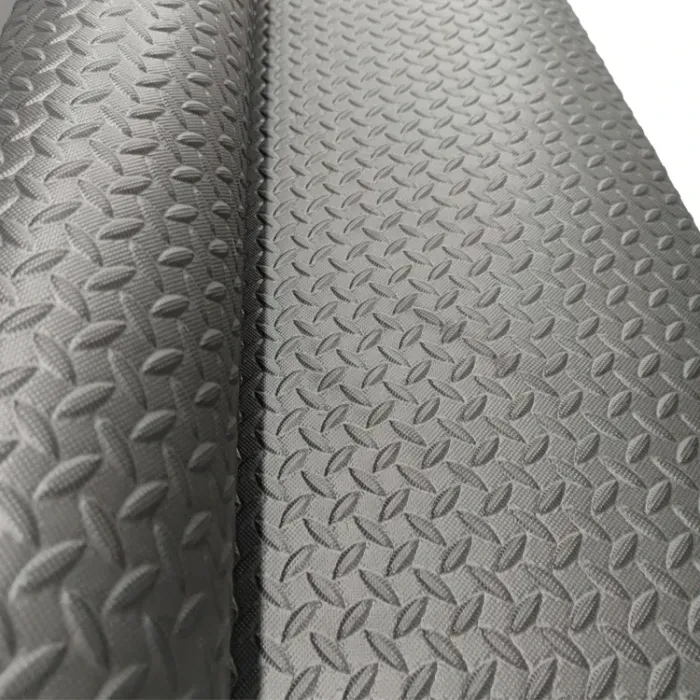 Коврик для фитнеса WCG EVA 118x237см, напольный, для йоги, пилатеса, спортзала, черный