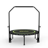 Фитнес батут для дома WCG Rebound Jumper с ручкой: кардио тренировки, 120 кг, 126x112 см
