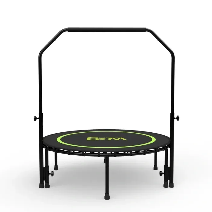 Фитнес батут для дома WCG Rebound Jumper с ручкой: кардио тренировки, 120 кг, 126x112 см
