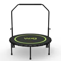 Фитнес батут для дома WCG Rebound Jumper с ручкой: кардио тренировки, 120 кг, 126x112 см