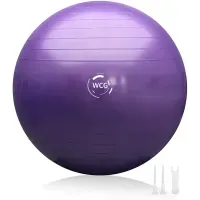 Мяч для фитнеса (фитбол) WCG 85 Anti-Burst 300кг Графит. Гладкий мяч для растяжки. Фитбол для фитнеса