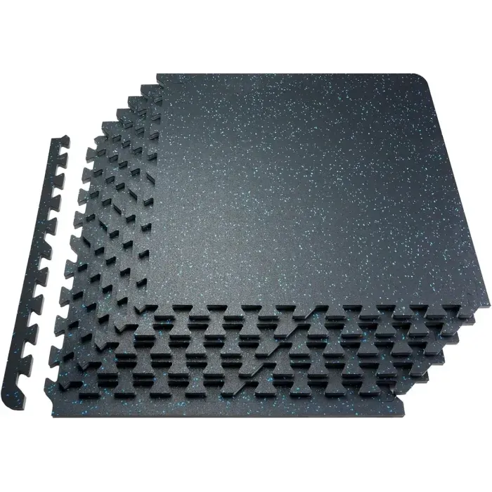 Мат-пазл EPDM+EVA 60x60x1,2 см (6 шт) для спортзала: ударопрочный, антискользящий