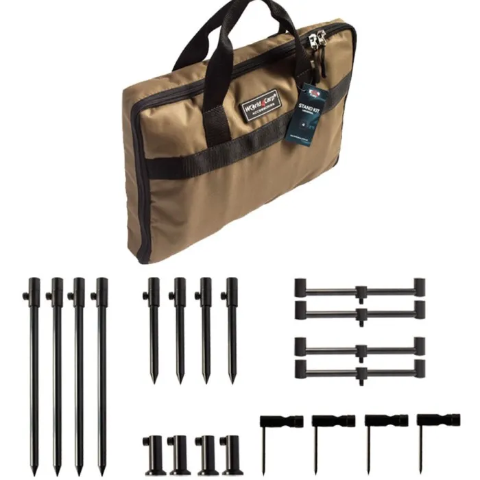 Набір стійок та буз барів World4Carp Universal MAX 4 (алюм, 4 вудилища, 20-63см)