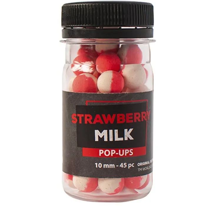 Бойлы плавающие Pop-up Strawberry & Milk 12 мм, Клубника с молоком, для карповой рыбалки, 30 шт.