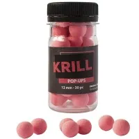 Бойлы плавающие Pop-up Krill 10-12 мм, розовые, с ароматом криля для карповой ловли, аттрактанты, 30-45 шт.