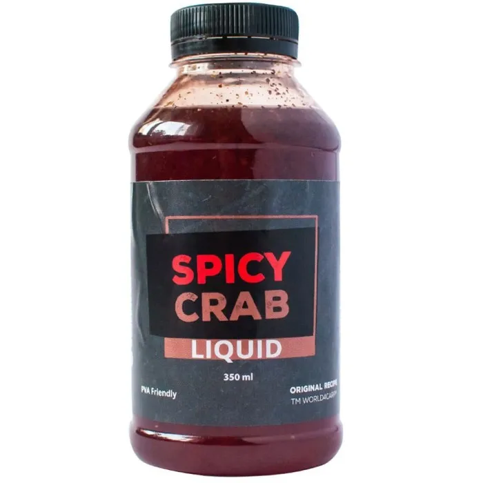 Ликвид для рыбалки World4Carp Spicy Crab (Специи-Краб) 350 мл, аттрактант для прикормки и ПВА, не растворяет ПВА