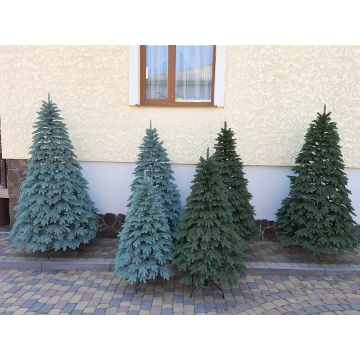 Искусственная елка 1.8 м. литая "Швейцарская" голубая. Декоративная елка